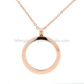 Large size round plain rose gold lockets, 316l stainless steel glass memory lockets jewelry hot sale